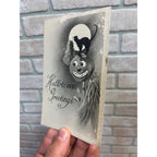 Antique 1908-1915 Halloween Greetings Postcard Gibson Art Co JOL Black Cat Moon
