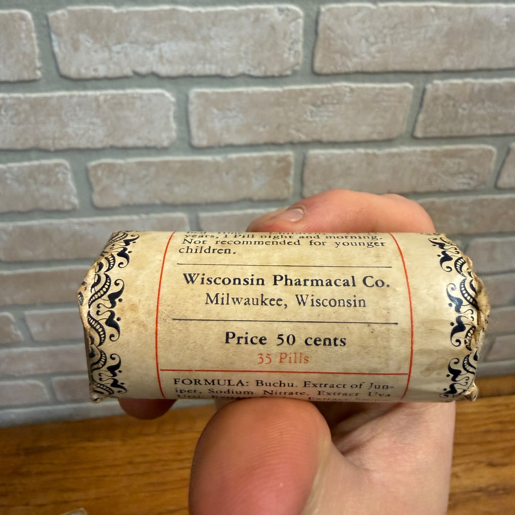 Vintage Wisconsin Diuretic Pills Quack Medicine Package Pharmacal Co Milwaukee