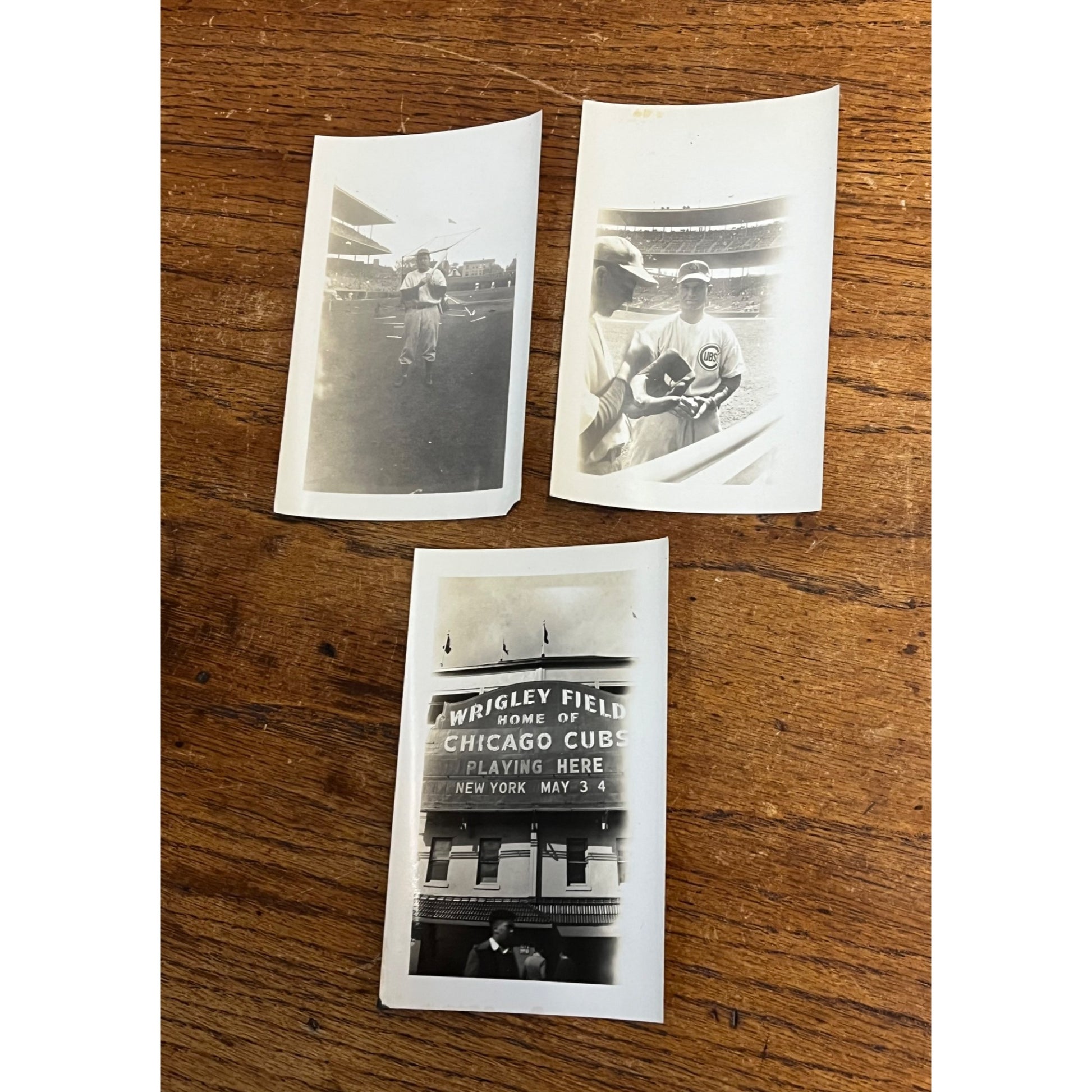 Vintage c1940s Chicago Cubs Snapshot Photos Type 1 Wrigley Field
