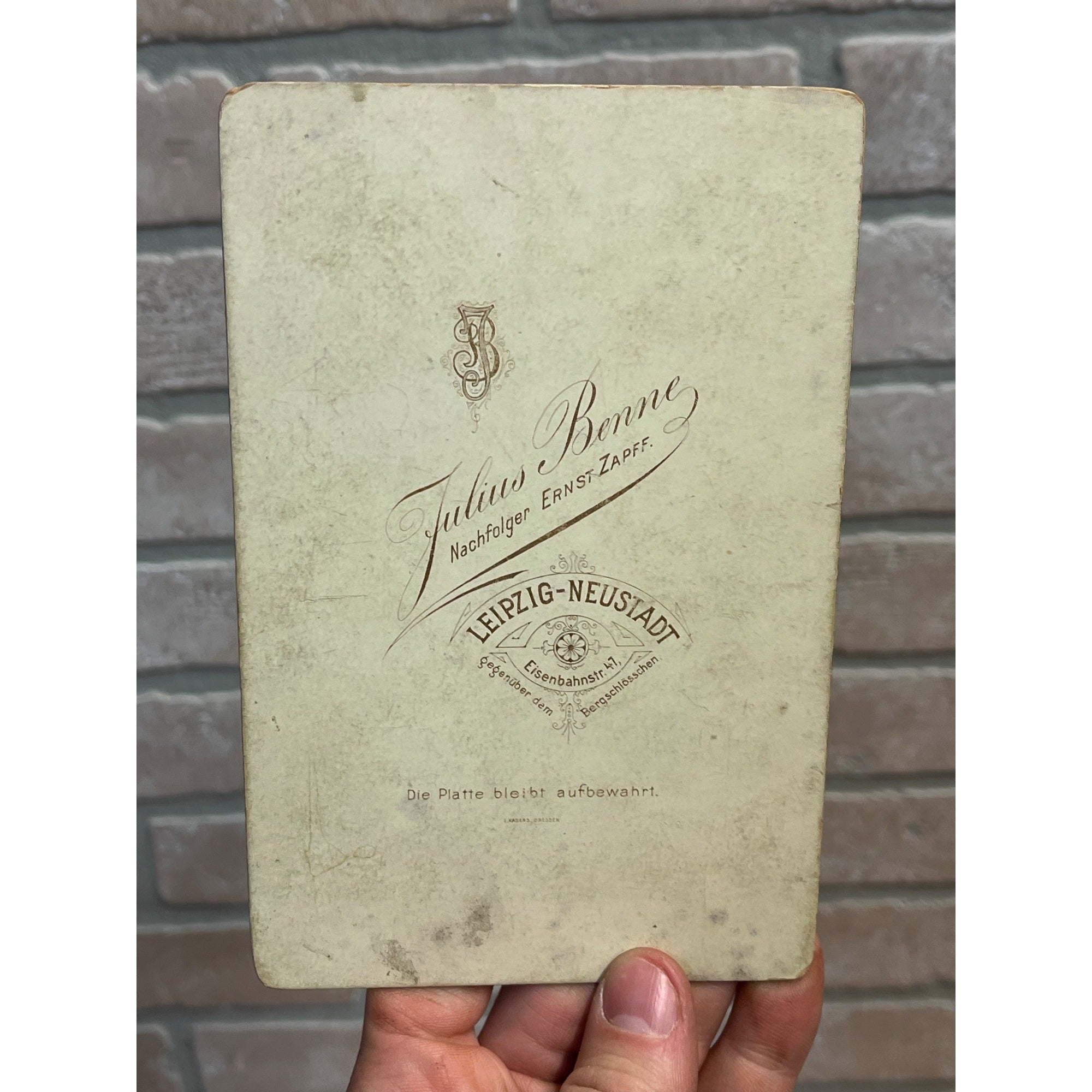 Antique Unusual German Cabinet Photo Athlete Performer Model Memorial Mortem?