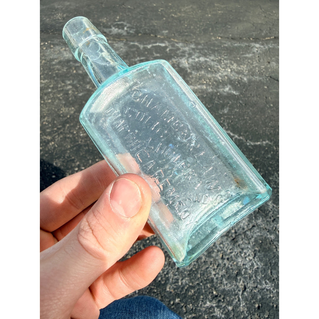 Chamberlains Colic Cholera Diarrhea Remedy Des Moines IA Iowa Bottle Druggist