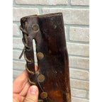 Vintage Fixed Hunting Camp Knife Wood Handle w/ Leather Sheath Beaded Native?