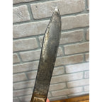 Vintage Fixed Hunting Camp Knife Wood Handle w/ Leather Sheath Beaded Native?