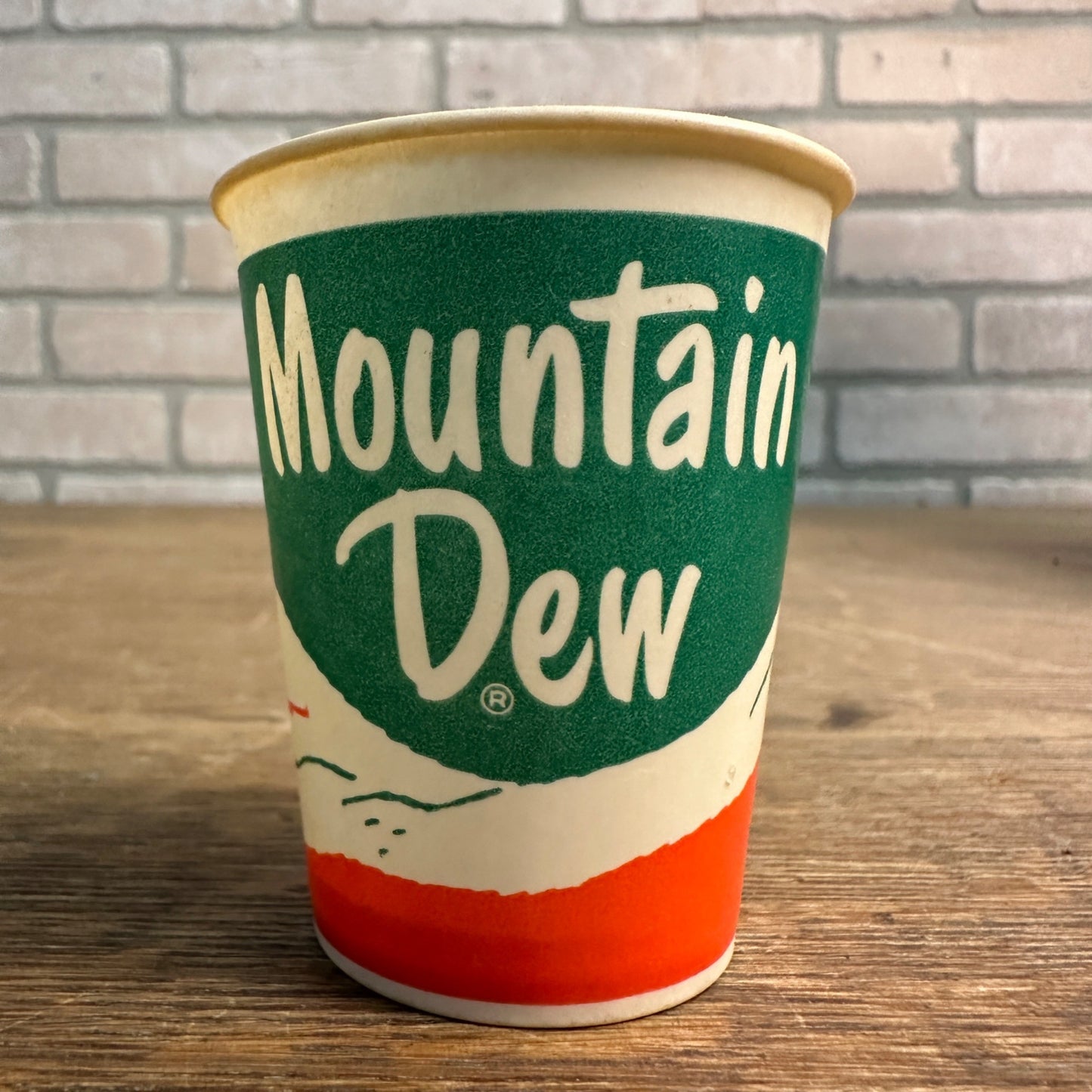 Vintage 4oz Mountain Dew Hillbilly Sample Soda Paper Wax Promotional Cup