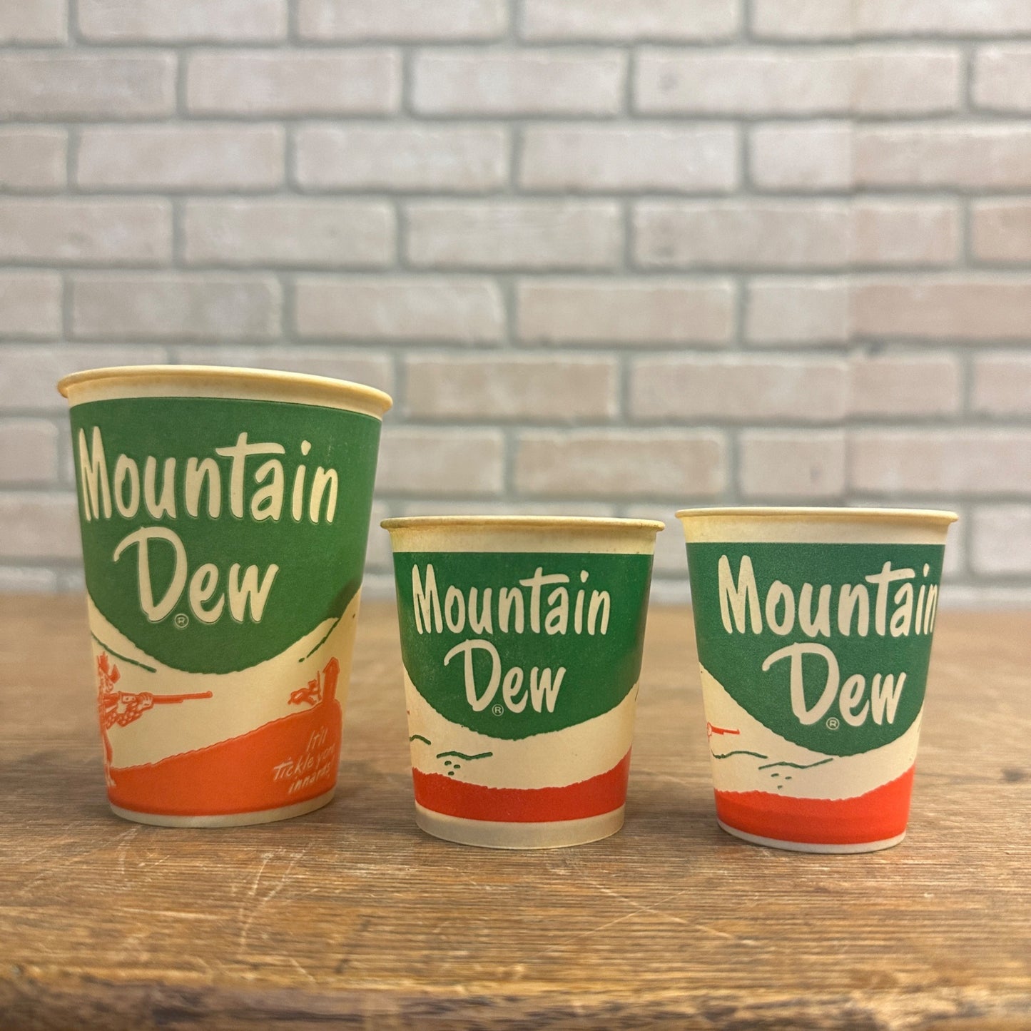 Vintage 4oz Mountain Dew Hillbilly Sample Soda Paper Wax Promotional Cup