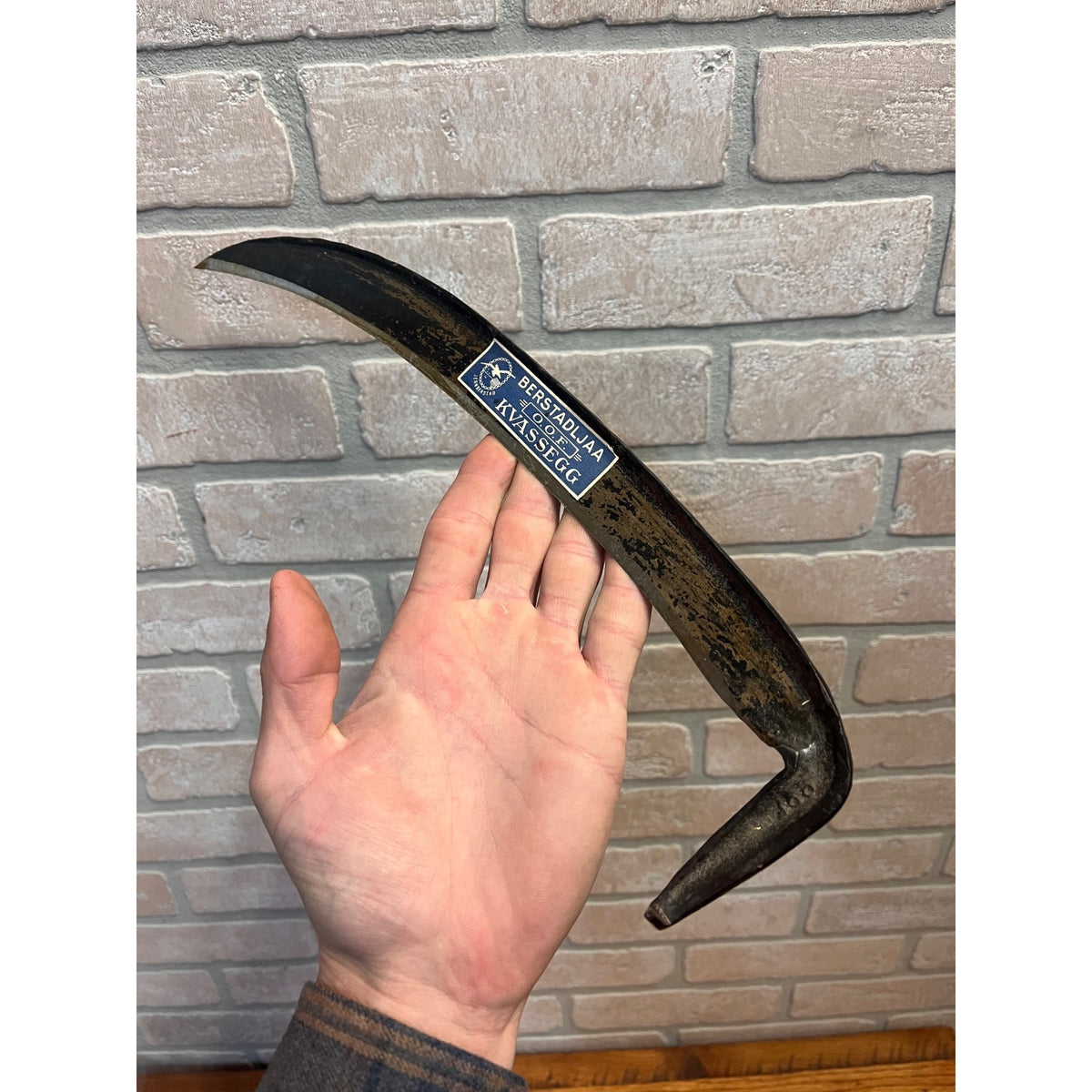 Vintage Miniature Salesman Sample Scythe Blade 13" Sweden Bergstadlja Kvassegg