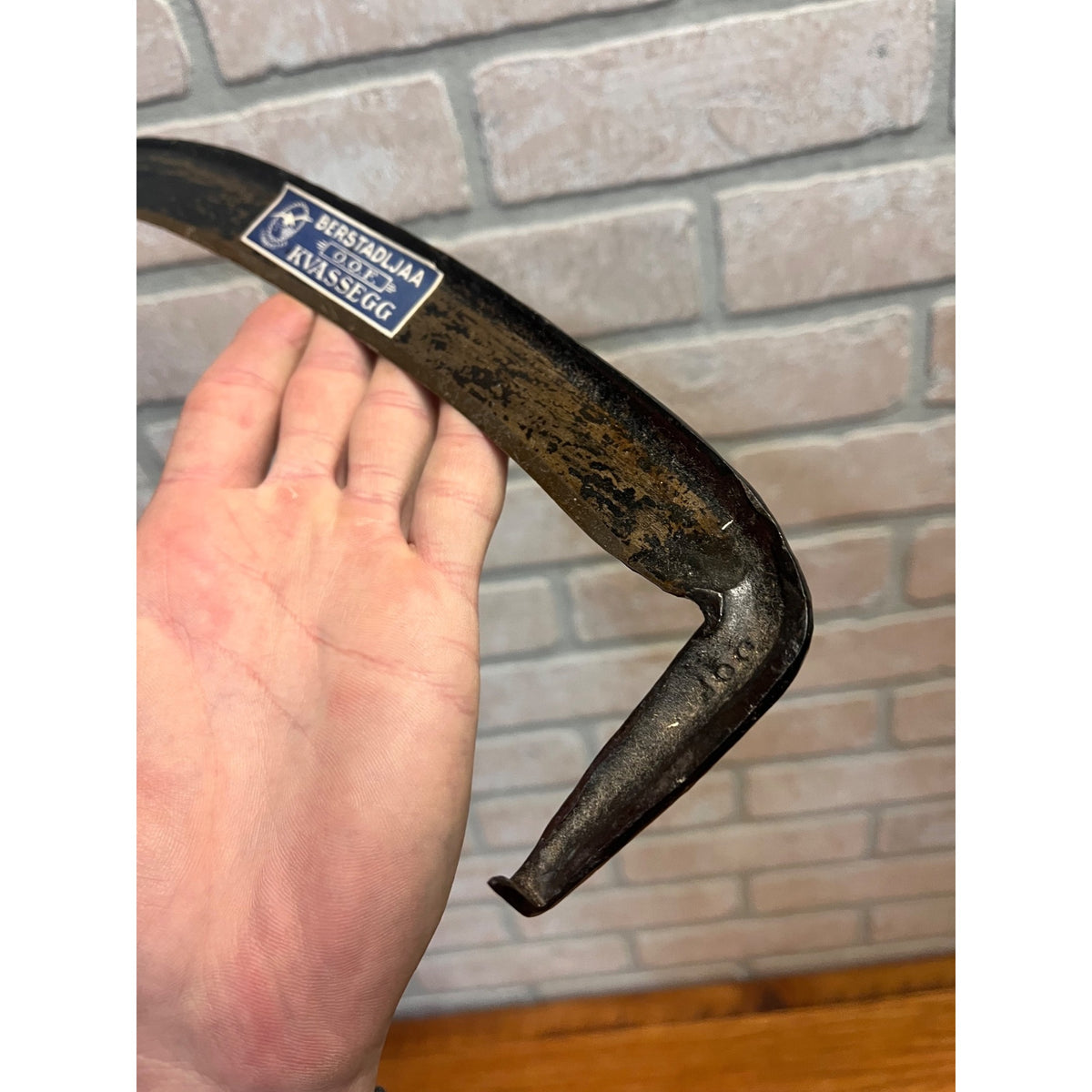 Vintage Miniature Salesman Sample Scythe Blade 13" Sweden Bergstadlja Kvassegg