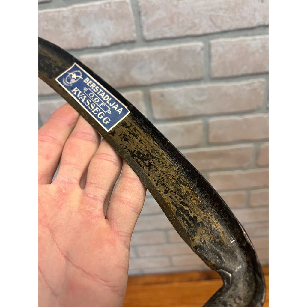 Vintage Miniature Salesman Sample Scythe Blade 13" Sweden Bergstadlja Kvassegg