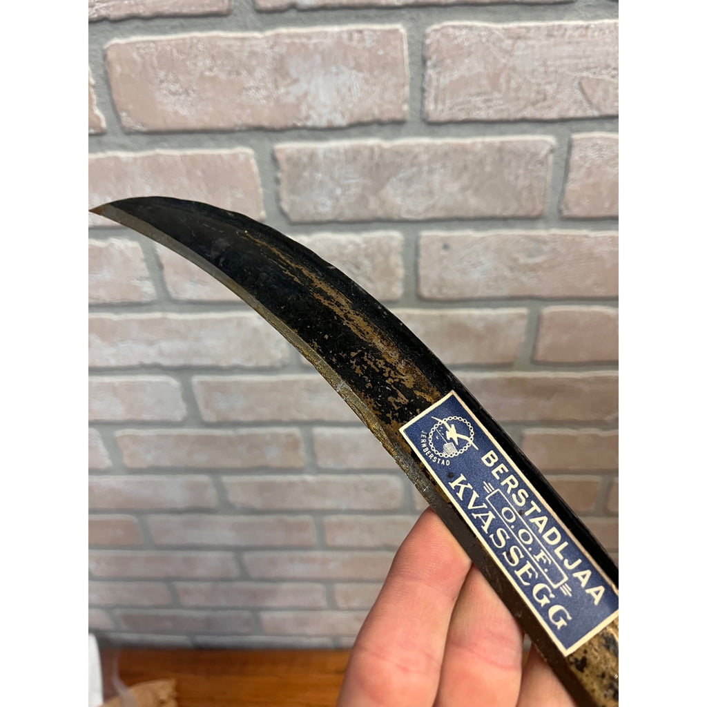 Vintage Miniature Salesman Sample Scythe Blade 13" Sweden Bergstadlja Kvassegg