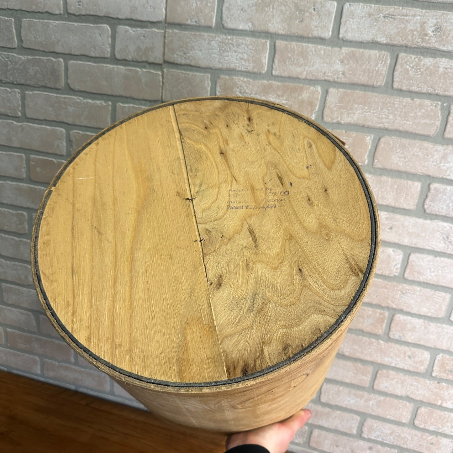 Vintage Wooden Cheese Wheel Crate Box Primitive Aged Cheddar Dairy