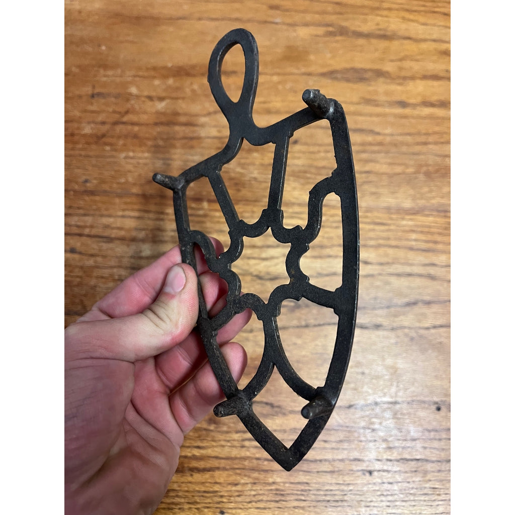 Antique Cast Iron Sad Iron Trivet Laundry Room Decor