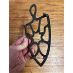 Antique Cast Iron Sad Iron Trivet Laundry Room Decor
