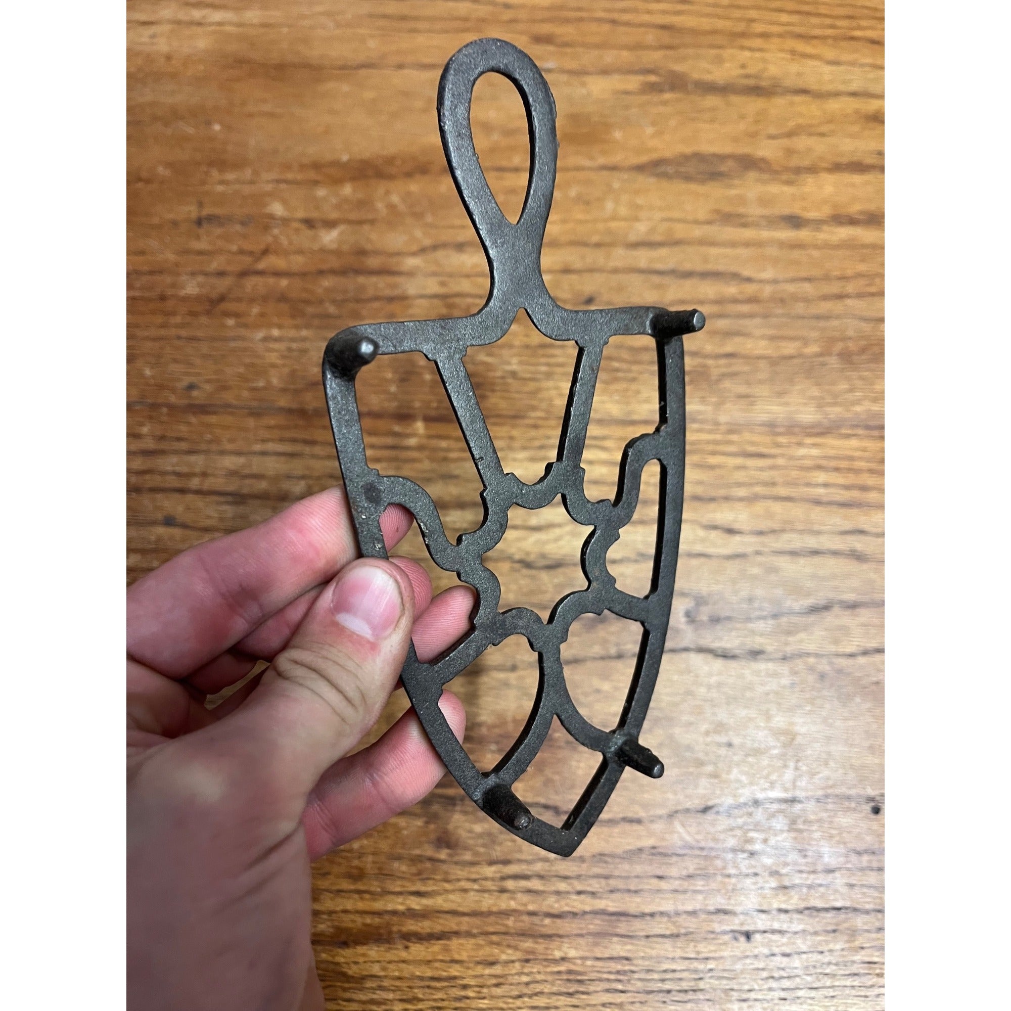 Antique Cast Iron Sad Iron Trivet Laundry Room Decor