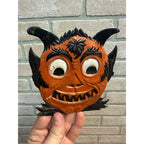 SCARCE Antique 1920s Halloween Devil Satan Diecut Cardboard Embossed German