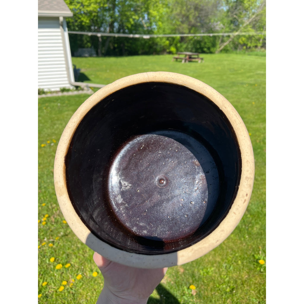 RARE Vintage The Wests Fond du Lac Wis Dairy Stoneware Advertising Butter Crock