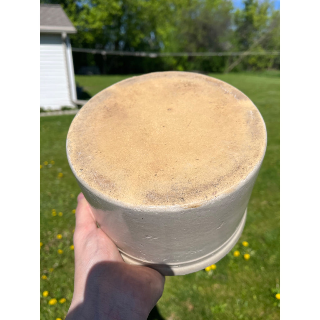 RARE Vintage The Wests Fond du Lac Wis Dairy Stoneware Advertising Butter Crock