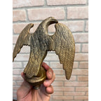 Vintage Antique American Bald Eagle Heavy Brass 2lbs Flagpole Topper Finial 6"