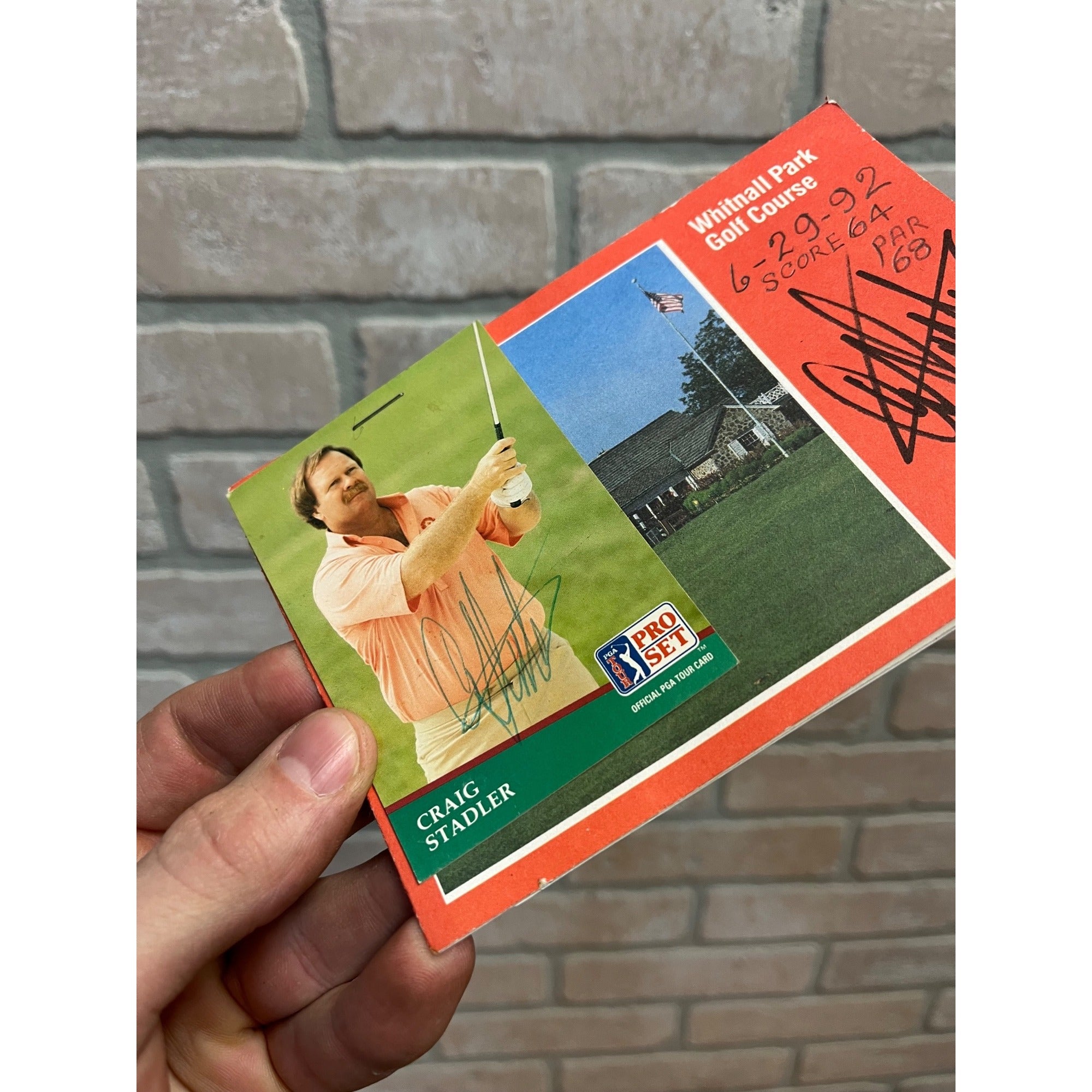Craig Stadler Auto Autograph Signed PGA Tour Card & Whitnall Course Scorecard