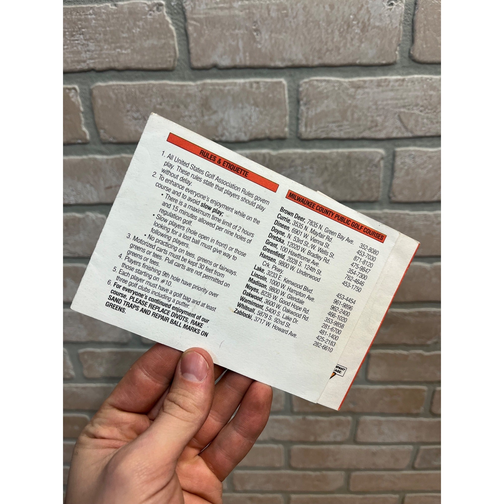 Craig Stadler Auto Autograph Signed PGA Tour Card & Whitnall Course Scorecard