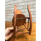 Original Patent Model Rocking Chair 1869 Wooden Salesman Sample w/ Tag Antique