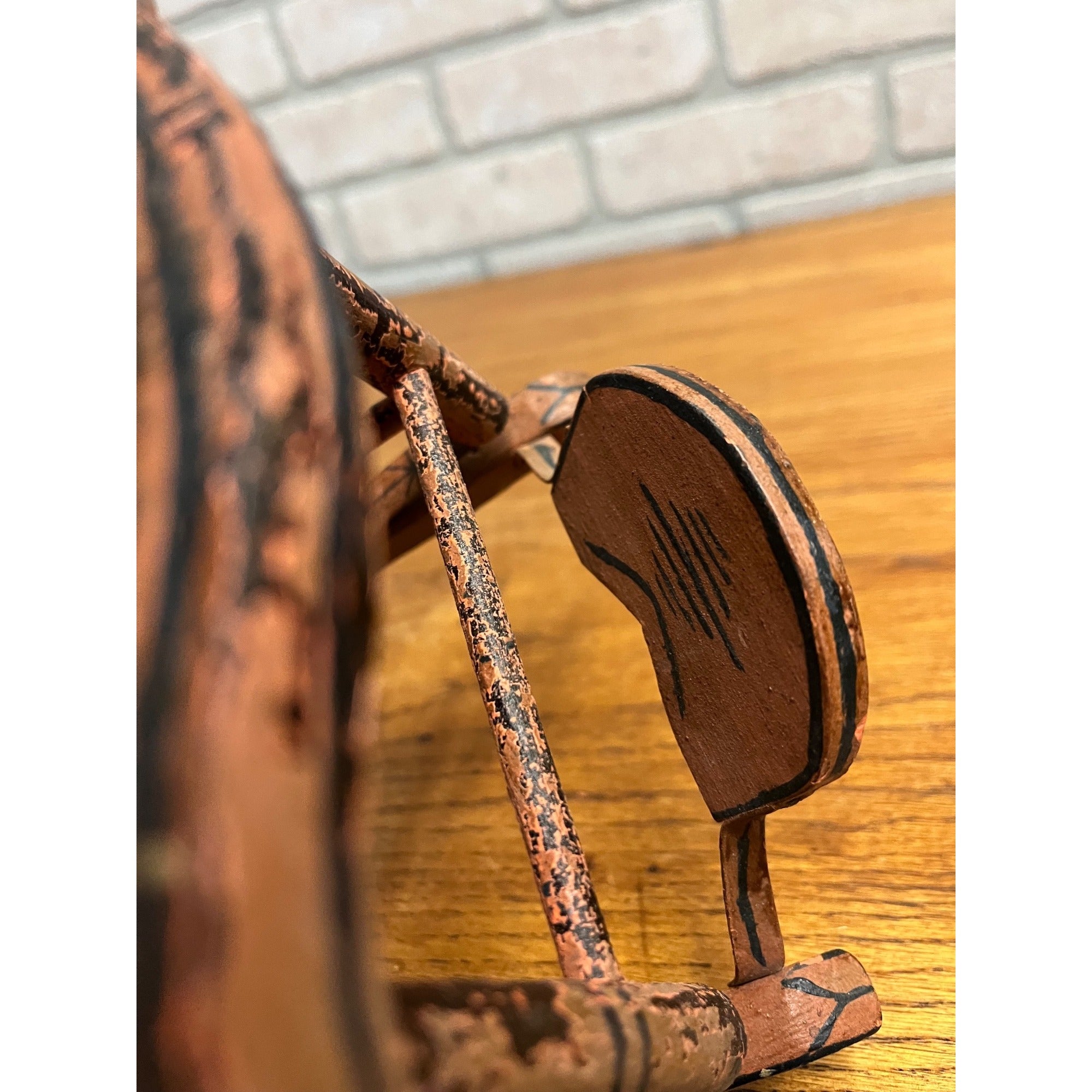 Original Patent Model Rocking Chair 1869 Wooden Salesman Sample w/ Tag Antique