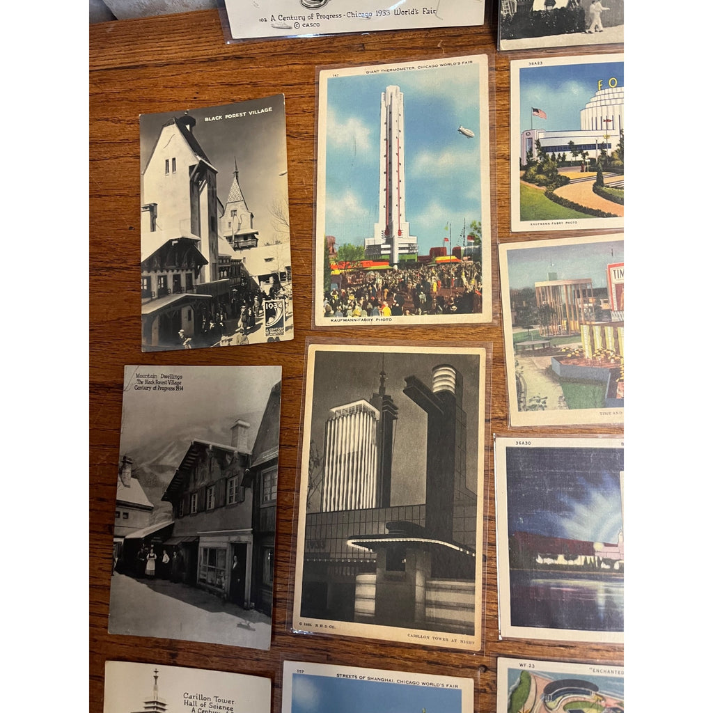 Huge Lot Chicago 1933 Century of Progress Worlds Fair Memorabilia Souvenirs Tickets Postcards
