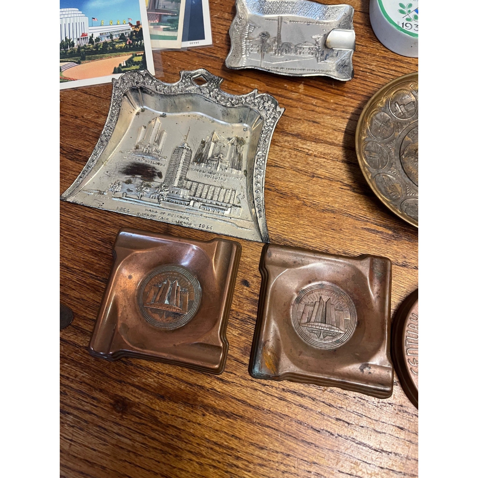 Huge Lot Chicago 1933 Century of Progress Worlds Fair Memorabilia Souvenirs Tickets Postcards