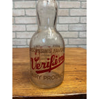 Vintage Verifine "Wisconsin's Favorite" Rounded Milk Bottle "Strength and Beauty" Slogan Sheboygan, Wisconsin One Quart