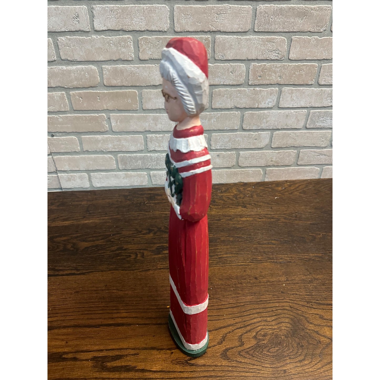 PIER 1 WOODEN MRS. CLAUS FOR CHRISTMAS, Super Tall 20", PAINTED WOOD, EUC