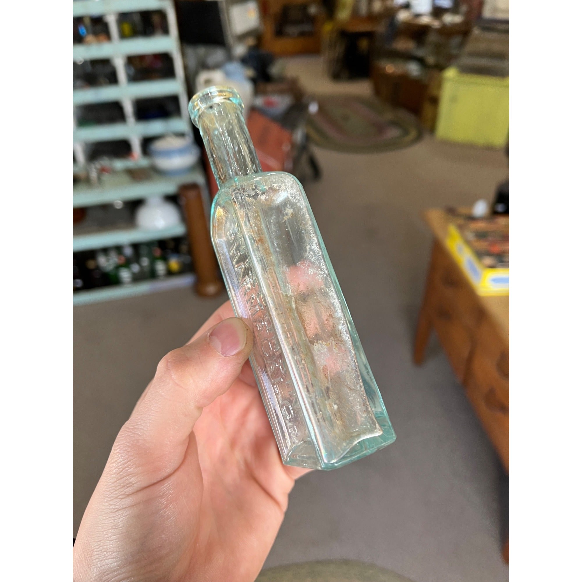 RARE Vintage "Wisconsin Pharmacal Co." Embossed Medicine Bottle Milwaukee, Wis.