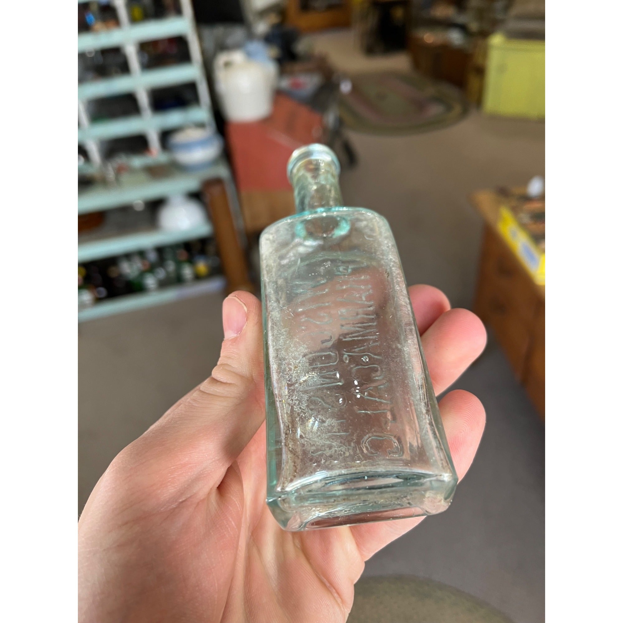 RARE Vintage "Wisconsin Pharmacal Co." Embossed Medicine Bottle Milwaukee, Wis.