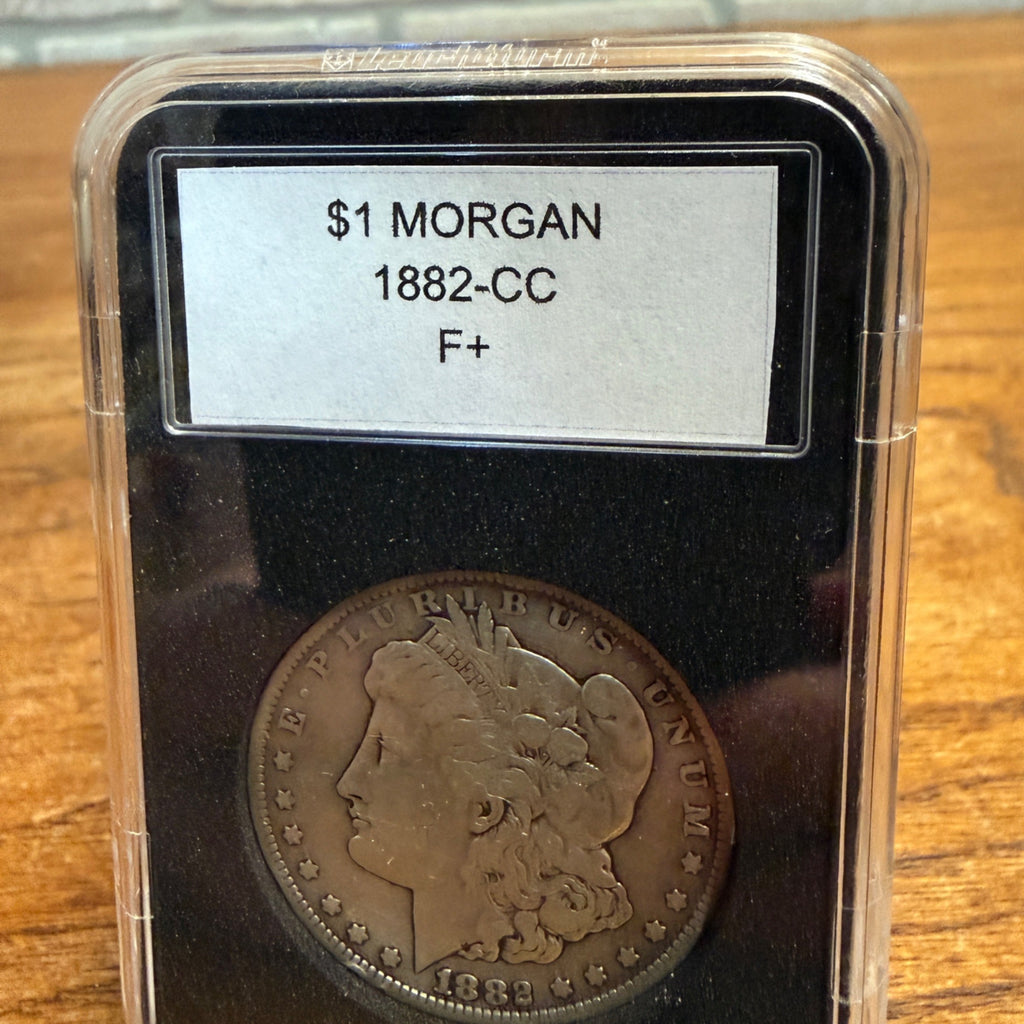 1882-CC Morgan Silver Dollar Coin Fine Very Fine Condition Circulated