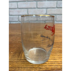 Vintage Hamm's Beer Sample Barrel Glass Tavern Bar 3.25" "Born in Land of Sky.."