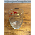 Vintage Hamm's Beer Sample Barrel Glass Tavern Bar 3.25" "Born in Land of Sky.."