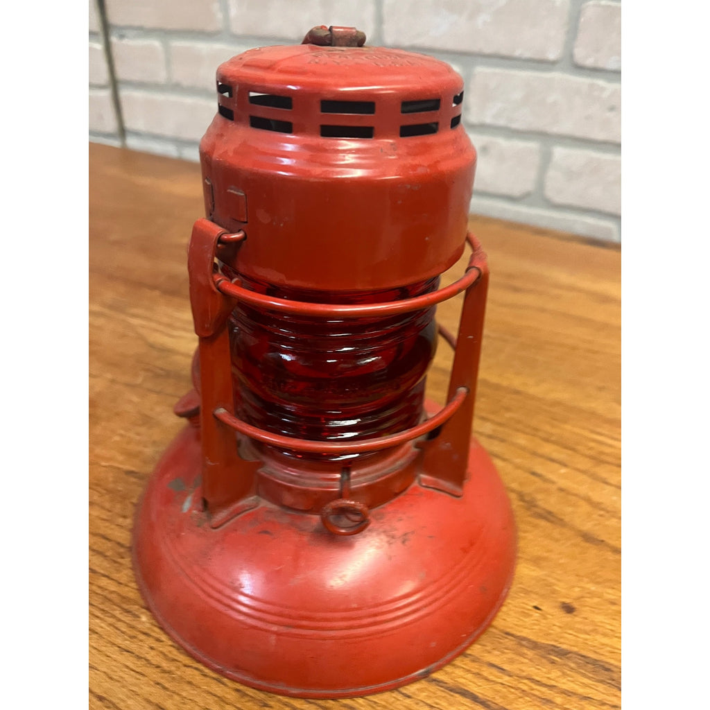 Vintage Dietz No 40. Red Glass Traffic  Gard Railroad Lantern