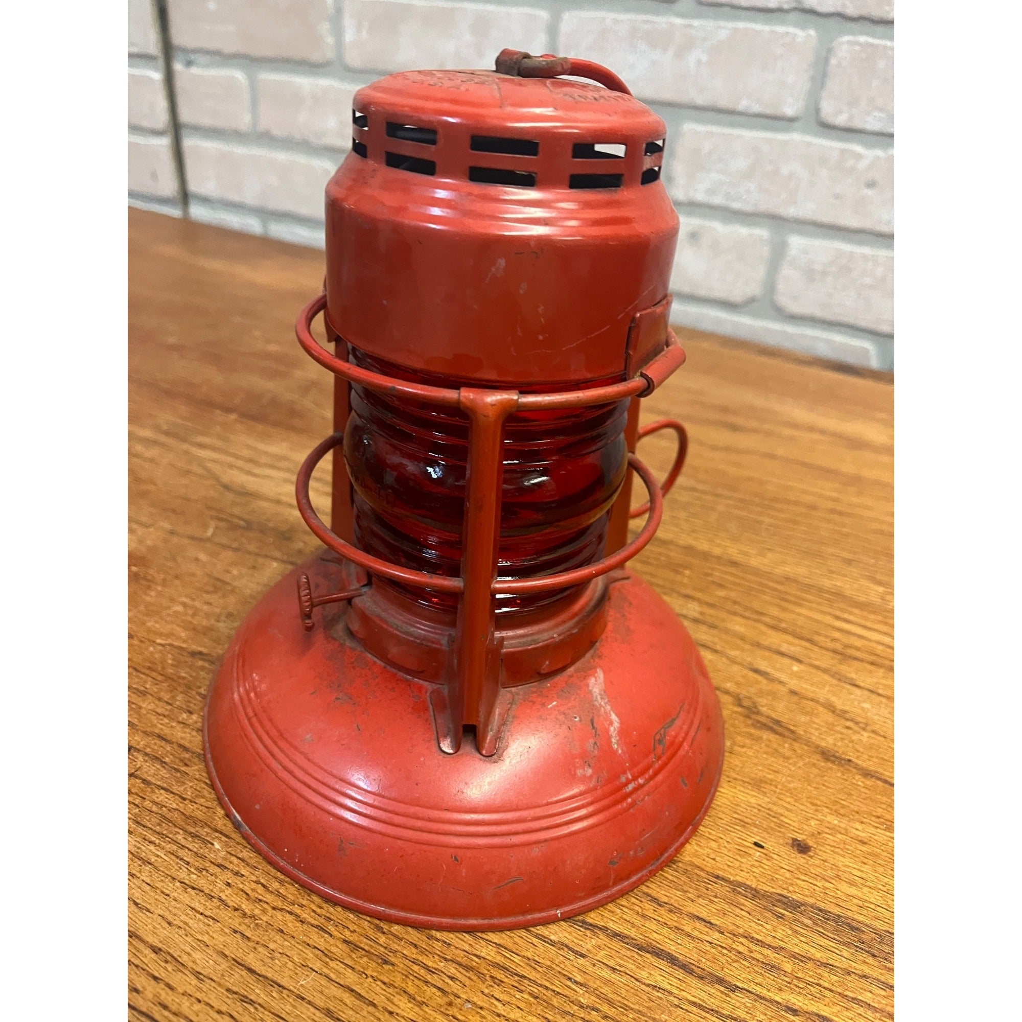 Vintage Dietz No 40. Red Glass Traffic  Gard Railroad Lantern