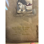 Vintage State Bank of Yates Montana Advertising Calendar Sign Kittens Cats Photo