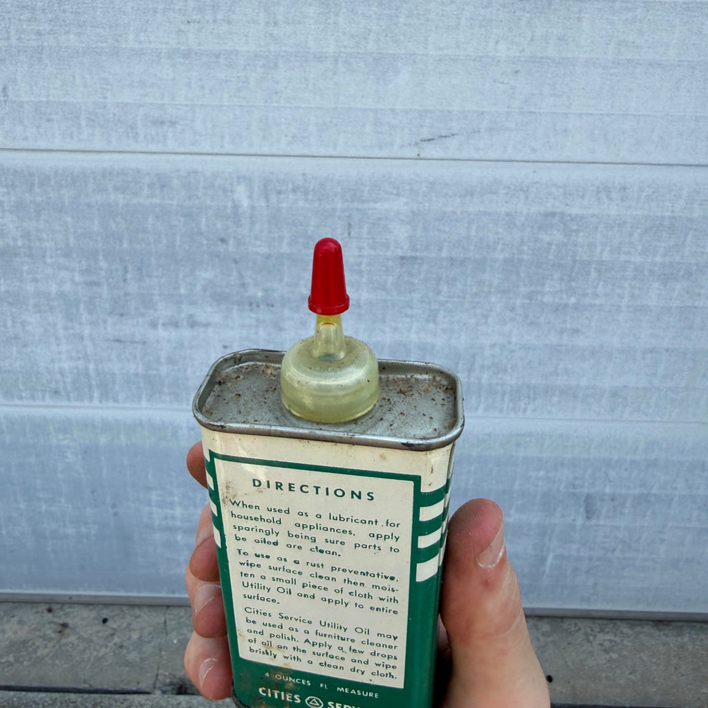 Vintage Cities Service Utility Oil Hand Oil Can