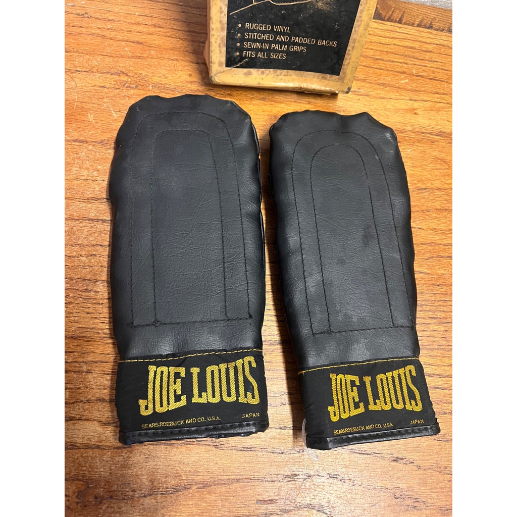 RARE Vintage Joe Louis Child's Boxing Glove Striking Mits Sears Original Box