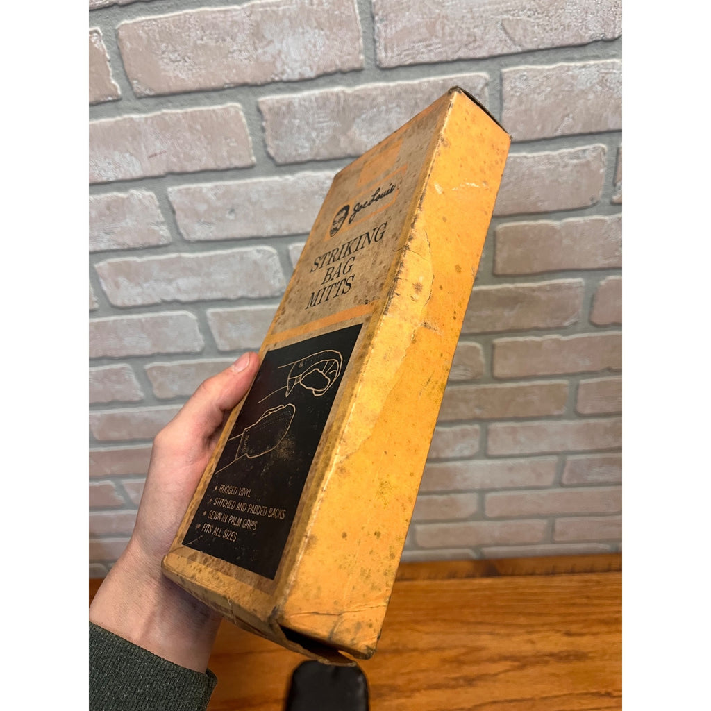 RARE Vintage Joe Louis Child's Boxing Glove Striking Mits Sears Original Box