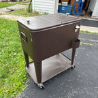 Estate Liquidation Special - Metal Porch Beer Soda Cooler on Stand
