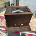 Antique Pyrometer In Glass Case New York City Charles Engelhard Tool Steampunk