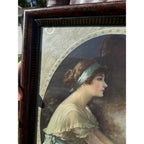 SCARCE The Girl I Left Behind WW1 World War Litho Poster Military Victorian Framed