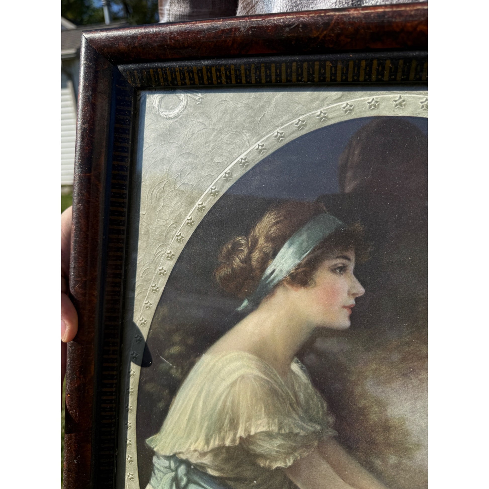 SCARCE The Girl I Left Behind WW1 World War Litho Poster Military Victorian Framed