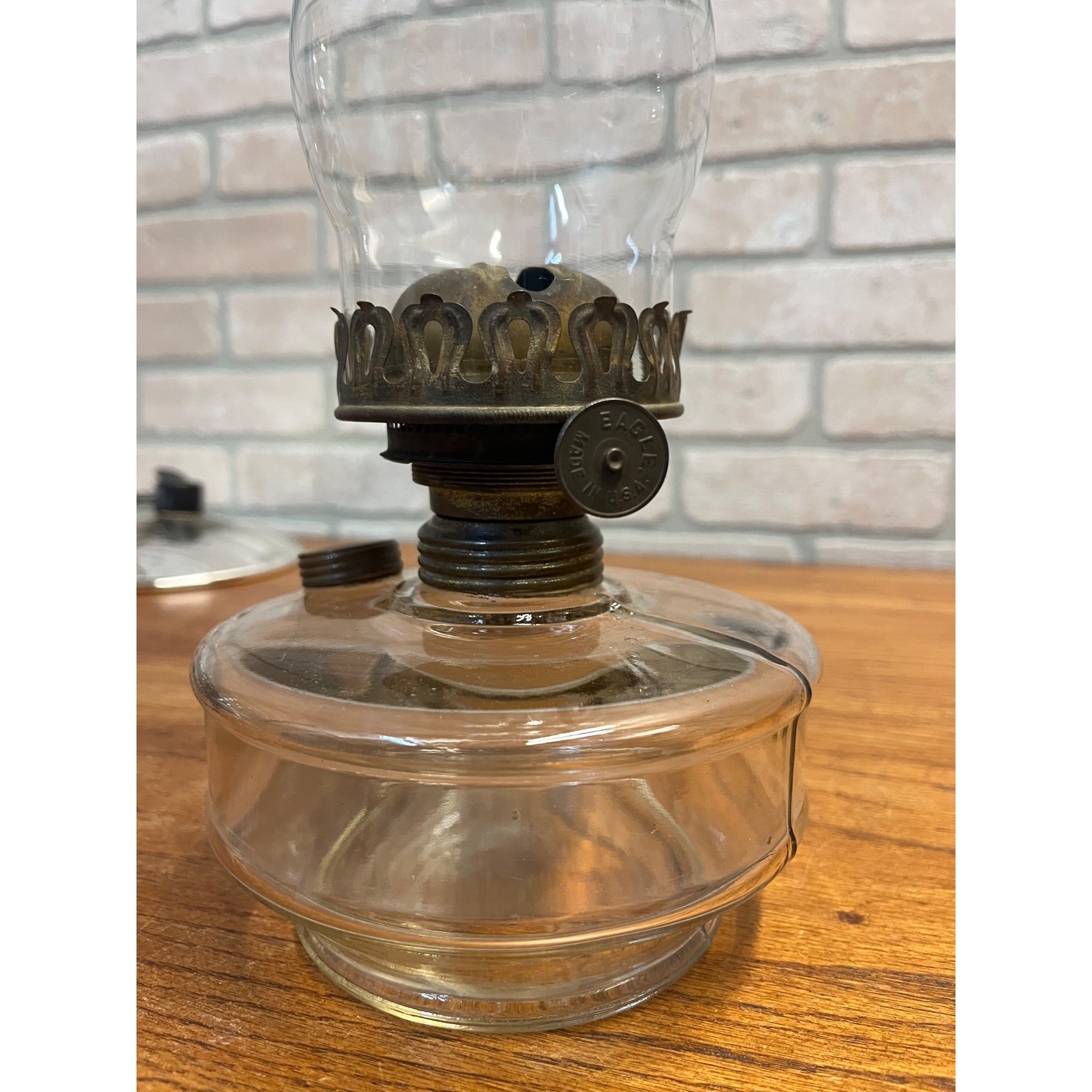 Antique Victorian Cast Iron Wall Bracket Oil Lamp Swing Arm Complete