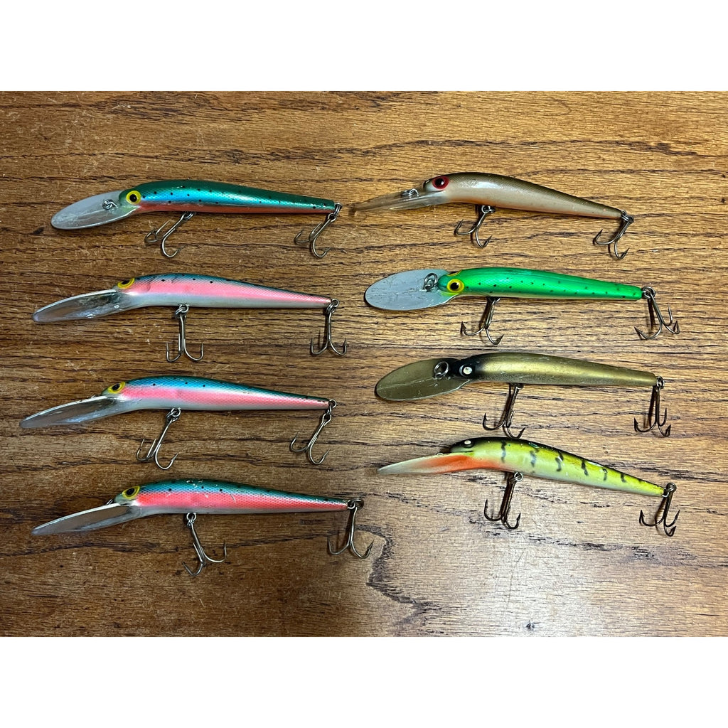 Vintage Rapala Deep Thunder Stick Lures - Used - Lot 8 Jerkbait Thundersitck