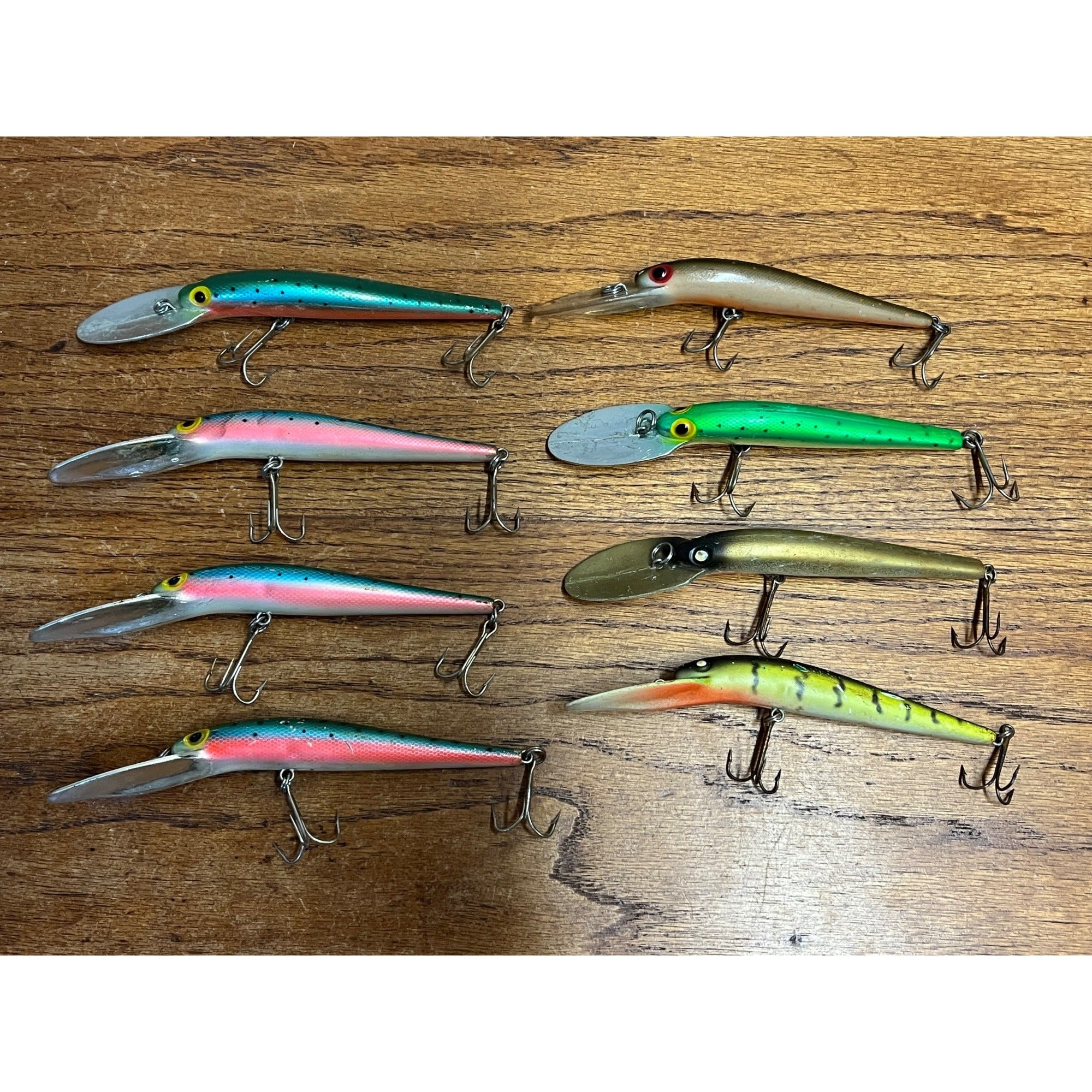 Vintage Rapala Deep Thunder Stick Lures - Used - Lot 8 Jerkbait Thundersitck