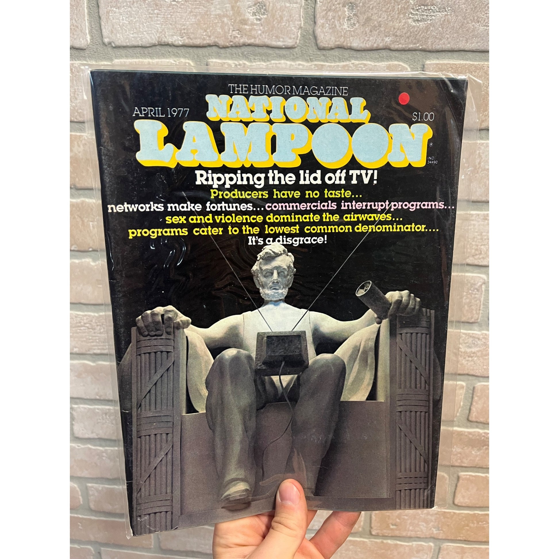 VTG National Lampoon Magazine April 1977 Vol 1 No. 85 Abraham Lincoln No Label
