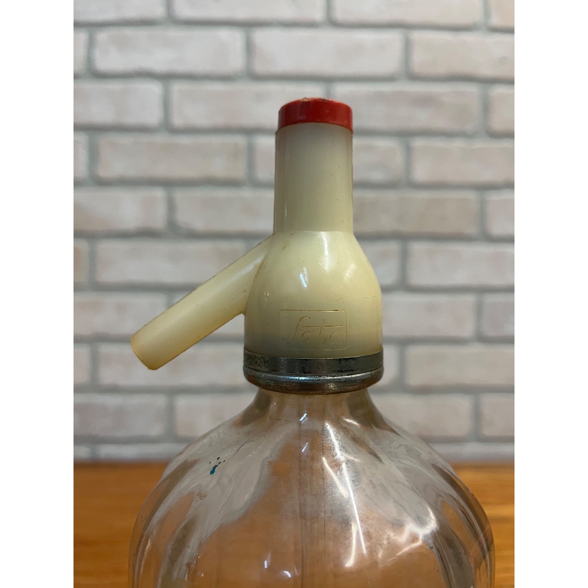 Vintage 1930s Brickwood & Co. Soda Water Seltzer Bottle Portsmouth UK Etched