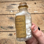 Antique Burroughs Wellcome Tabloid Sodium Biphosphate Pharmacy Bottle w Contents